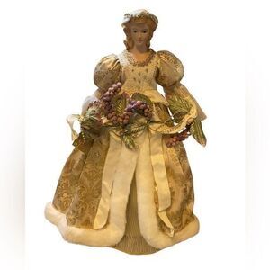Brass Key Collectibles White And Gold‎ Porcelain Tree Topper 17” See Description